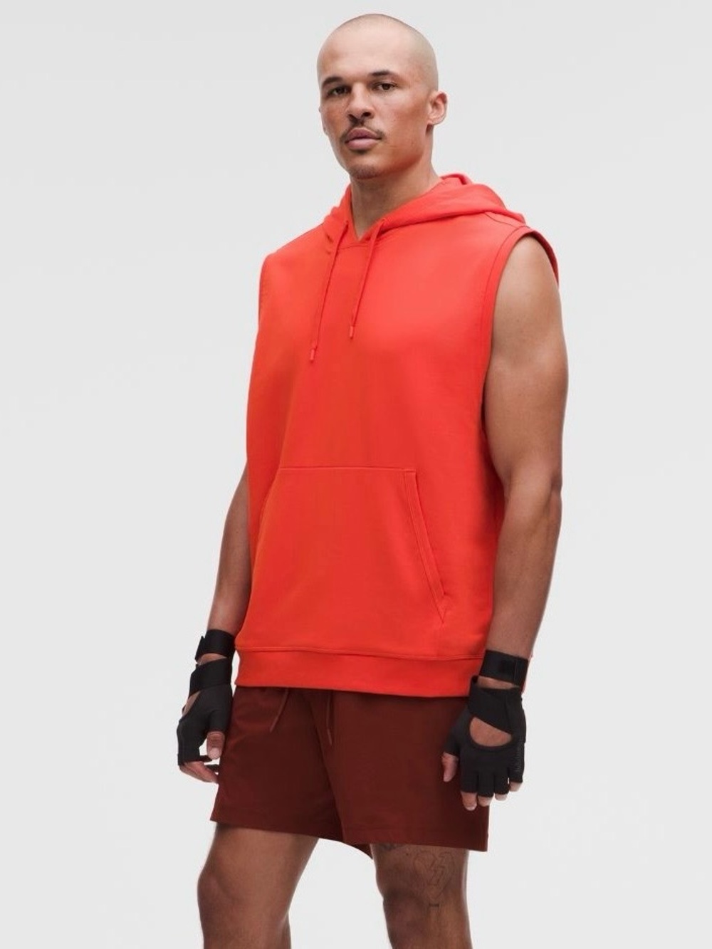 Lululemon Warm-Up Sleeveless Gym Hoodies in Cherry Ember Size Medium